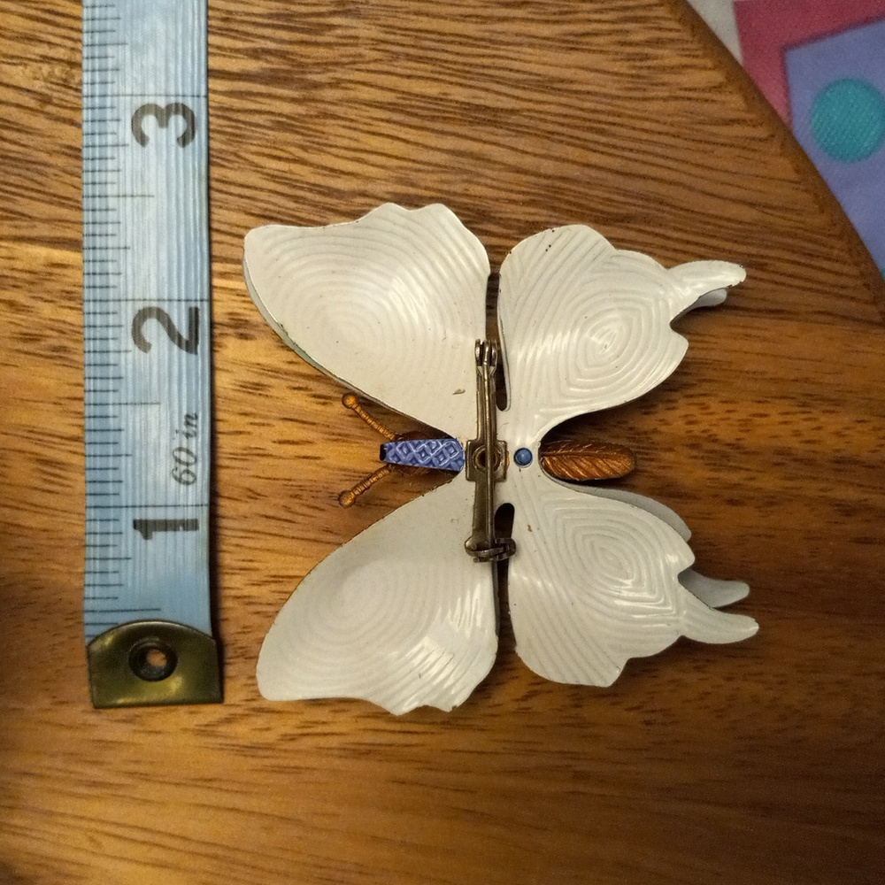 Vintage 1960s BUTTERFLY Pin Brooch - Picture 7 of 7